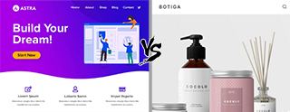 Astra vs Botiga Theme comparison [2025]