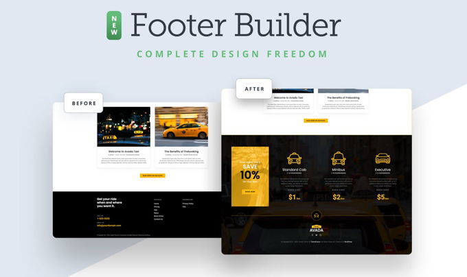 Avada Theme review footers