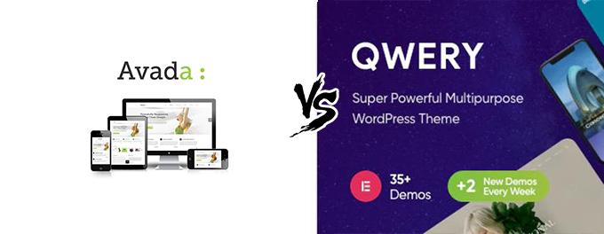 Avada vs Qwery comparison Avada vs Qwery