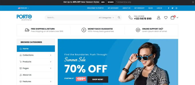 Porto Best Shopify Themes [2025]