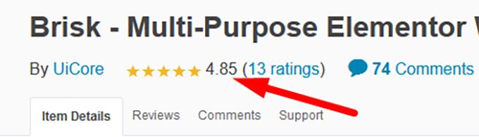 Brisk Theme review ratings