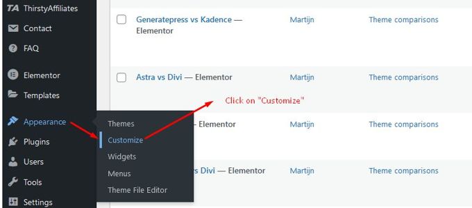 change font size with Wordpress Customizer