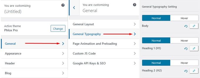 change font size with Wordpress Customizer