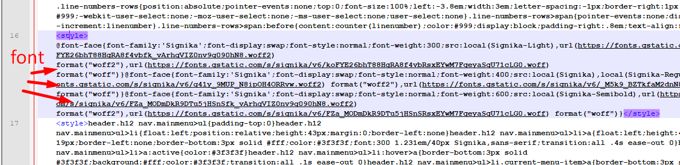 creating inline fonts