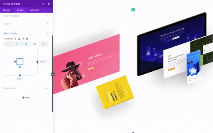 Creative layouts with Divi Transforms
