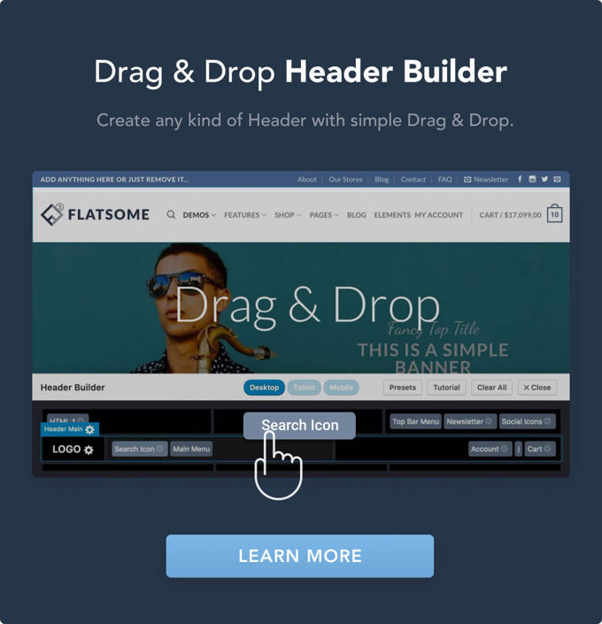 Flatsome Woocommerce HeaderBuilder