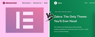 Elementor vs Zakra comparison [2025]