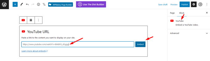 Embedding Youtube videos in Wordpress Gutenberg Embedding Youtube videos in Wordpress Gutenberg