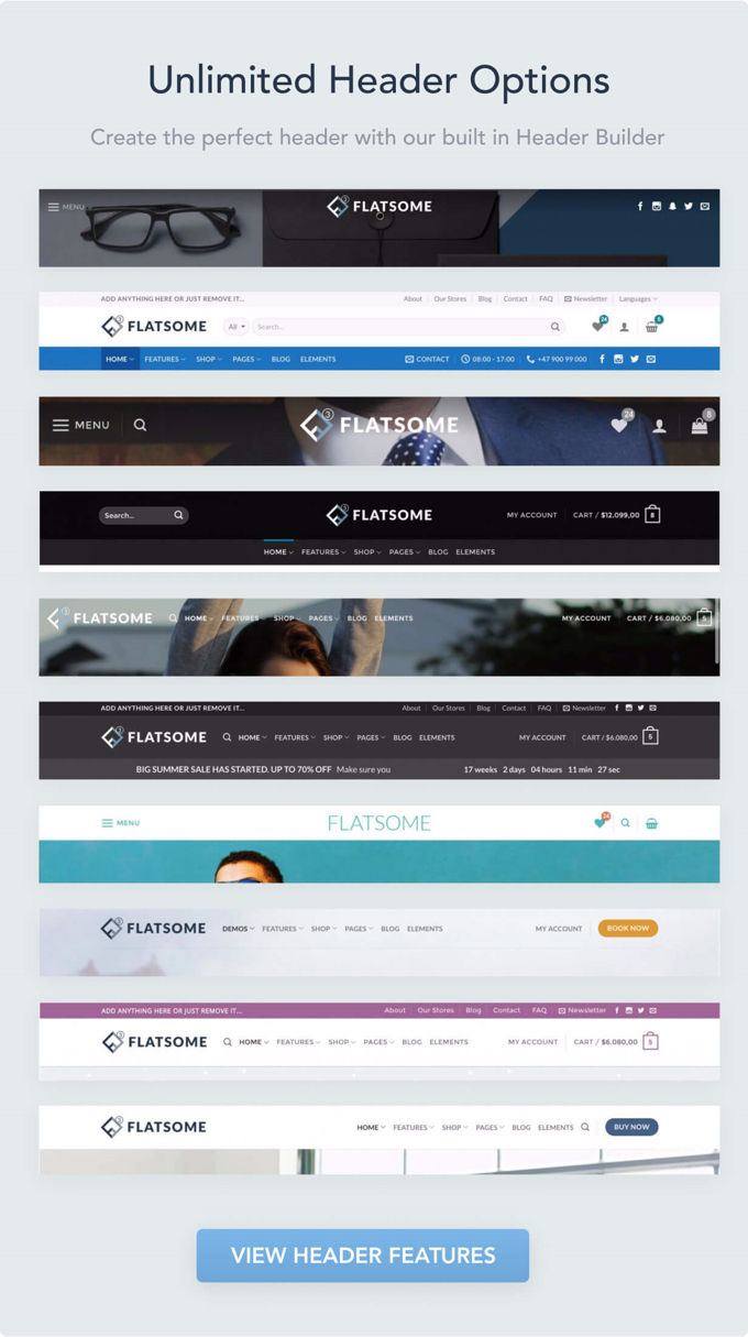 Flatsome Woocommerce Headers