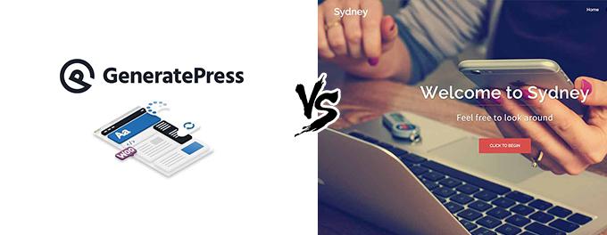 GeneratePress vs Sydney comparison overview