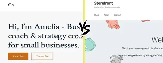 Go vs Storefront theme comparison