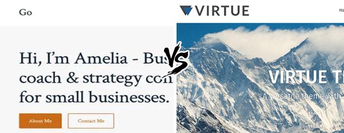 Go vs Virtue theme comparison
