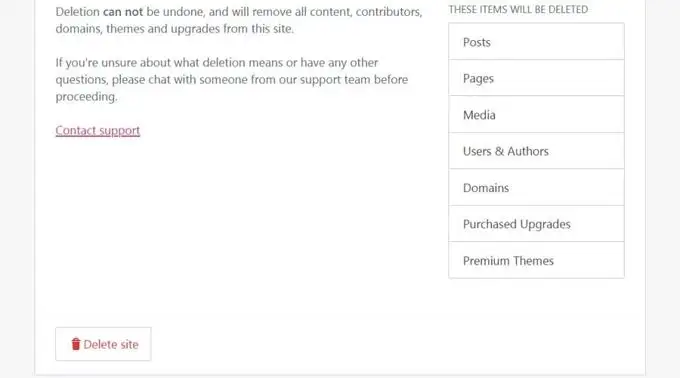How to Delete a WordPress.com Site