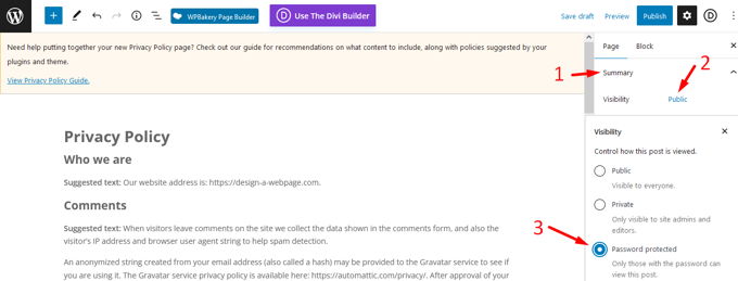 How to make WordPress site private blog