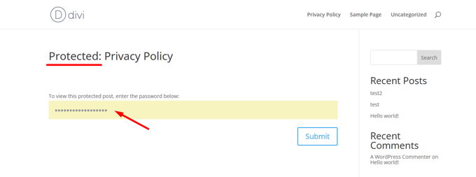 How to make WordPress site private Password Protected