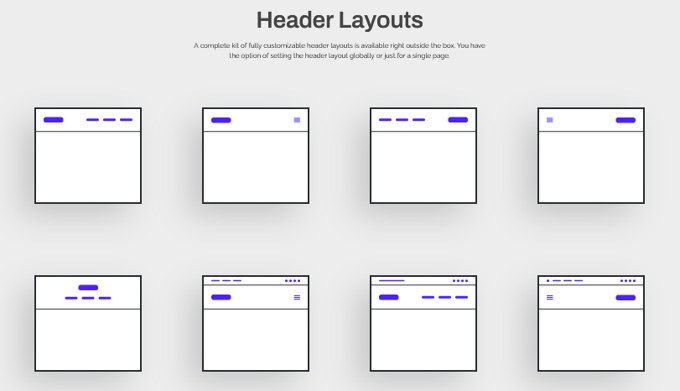 Phlox review Header Layouts Phlox Theme review Header Layouts