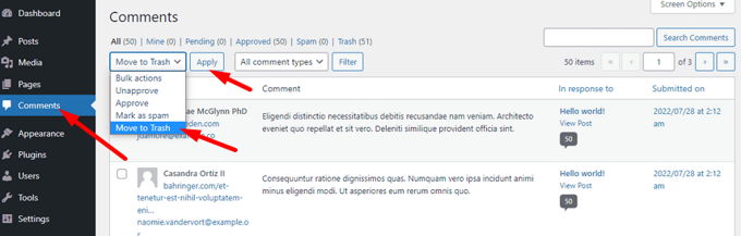 Remove comments from Wordpress basic way