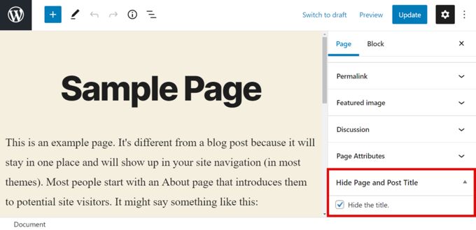 How To Hide Page Title In Wordpress Css