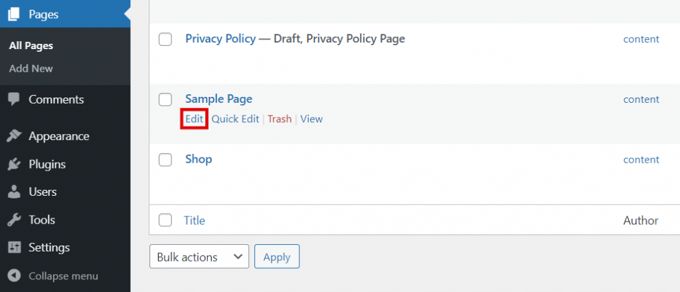 Remove specific page title Wordpress
