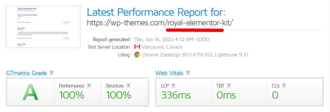 Royal Elementor review speed Royal Elementor Theme review loading times