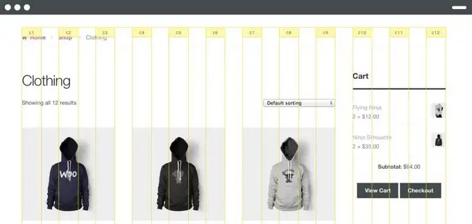 Storefront theme shop layout example 2